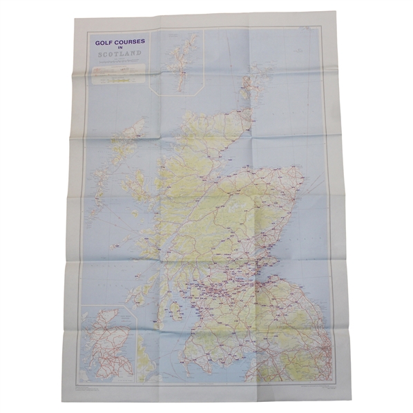 Map of Golf Courses in Scotland by John Bartholomew