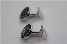 2016 Ryder Cup Hazeltine Presentation Enamel & Chrome Plated Round Cufflinks