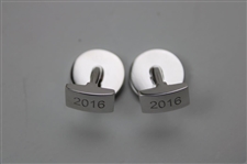 2016 Ryder Cup Hazeltine Presentation Enamel & Chrome Plated Round Cufflinks