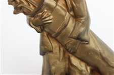 Caddie Holding A Golf Bag w/Clubs Cast Iron Door Stop