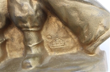 Caddie Holding A Golf Bag w/Clubs Cast Iron Door Stop