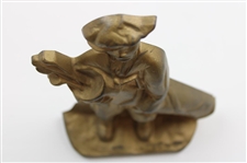 Caddie Holding A Golf Bag w/Clubs Cast Iron Door Stop