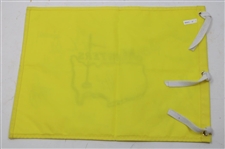Scheffler, Watson & Seventeen (17) Masters Champions Signed Undated Masters Flag JSA ALOA