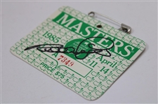 Bernhard Langer Signed 1985 Masters Tournament SERIES Badge #A7349 JSA ALOA