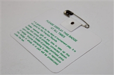 Bernhard Langer Signed 1985 Masters Tournament SERIES Badge #A7349 JSA ALOA