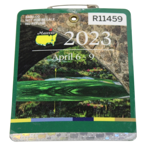 2023 Masters Tournament SERIES Badge #R11459 - Jon Rahm Winner