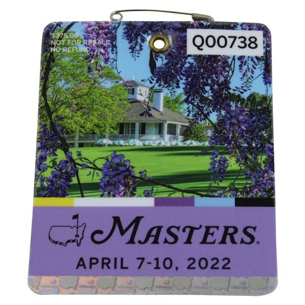 2022 Masters Tournament SERIES Badge #Q00738 - Scottie Scheffler Winner