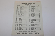 1963 Masters Tournament Friday & Saturday Pairing Sheets - Jack's First Masters Win