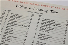 1963 Masters Tournament Friday & Saturday Pairing Sheets - Jack's First Masters Win