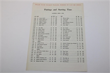 1963 Masters Tournament Friday & Saturday Pairing Sheets - Jack's First Masters Win