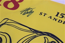 John Daly Signed 2022 OPEN Championship at St Andrews Yellow Flag JSA ALOA