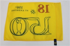 John Daly Signed 2022 OPEN Championship at St Andrews Yellow Flag JSA ALOA