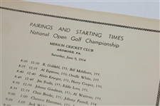 1934 US Open at Merion Saturday Final Round Official Pairing Sheet