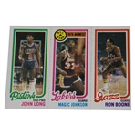 1980 Topps John Long, Magic Johnson (Rookie) & Ron Boone Card