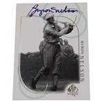 Byron Nelson Signed 2001 Upper Deck SP Authentic Golf Card #16 JSA ALOA