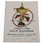 1955 Ryder Cup Golf Matches at Thunderbird Ranch & Country Club Official Program