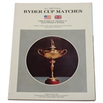 1975 Ryder Cup at Laurel Valley Official Program - USA 21-11