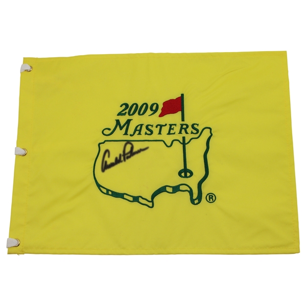 Arnold Palmer Signed 2009 Masters Tournament Embroidered Flag JSA ALOA