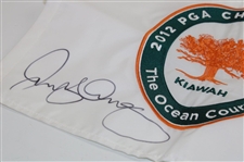 Rory McIlroy Signed 2012 PGA at Kiawah The Ocean Course Embroidered White Flag JSA #K87900