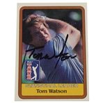 Tom Watson Signed 1981 PGA Tour Money Statistical Leader Golf Card JSA ALOA