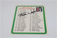Tom Watson Signed 1981 PGA Tour '1980 Top 60 Money Winners' Golf Card JSA ALOA