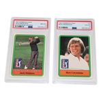 1981 Donruss Ben Crenshaw & Jack Nicklaus Statistical Leaders PSA Graded Cards