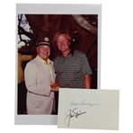 Gene Sarazen & Jack Nicklaus Photo with Signed Card JSA ALOA