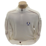 2023 The Ryder Cup European Team Issued Loro Piana Wool Quarter Zip L/S Mockneck - Size Medium