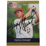 Payne Stewart Signed 1990 PGA Tour Pro-Set Golf Card JSA ALOA