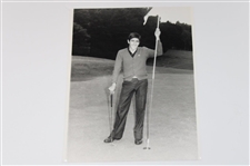 Three (3) Seve Ballesteros Wire Photos - 13yr Old Caddie, Green Notepad & Missed Putt