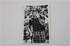 Three (3) Seve Ballesteros Wire Photos - 13yr Old Caddie, Green Notepad & Missed Putt