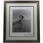 Jules Alexander Signed Tiger Woods Oversize Photo Print - Framed JSA ALOA