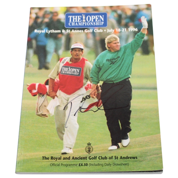 Tom Lehman Signed 1996 Open Championship at Royal Lytham & St Annes Program JSA ALOA