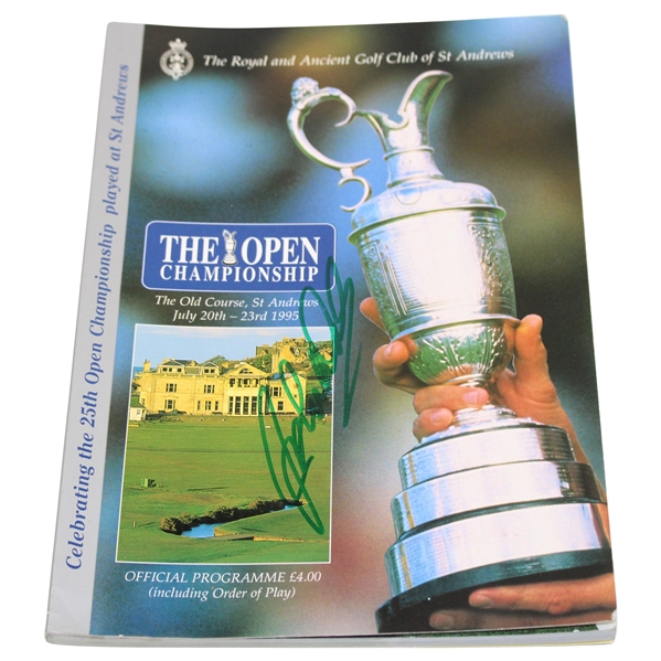 John Daly Signed 1995 Open Championship at St. Andrews Program JSA ALOA