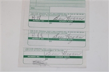 Three (3) Ben Hogan Signed Shady Oaks Country Club Receipts JSA ALOA
