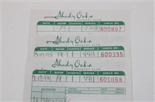 Three (3) Ben Hogan Signed Shady Oaks Country Club Receipts JSA ALOA