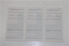 Three (3) Ben Hogan Signed Shady Oaks Country Club Receipts JSA ALOA