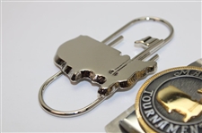 Masters Silver & Gold Tone Undated Clip w/Two (2) Masters Silver Tone Logo Clips