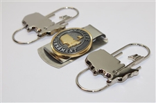 Masters Silver & Gold Tone Undated Clip w/Two (2) Masters Silver Tone Logo Clips