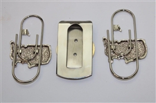 Masters Silver & Gold Tone Undated Clip w/Two (2) Masters Silver Tone Logo Clips