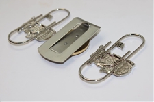 Masters Silver & Gold Tone Undated Clip w/Two (2) Masters Silver Tone Logo Clips