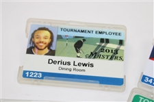 Six (6) Masters Tournament Dining Room Employee Badges w/Three (3) White w/Green Name Tags
