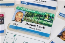 Six (6) Masters Tournament Dining Room Employee Badges w/Three (3) White w/Green Name Tags