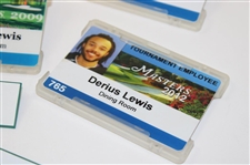 Six (6) Masters Tournament Dining Room Employee Badges w/Three (3) White w/Green Name Tags