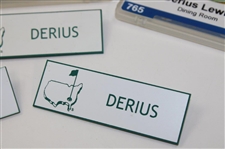Six (6) Masters Tournament Dining Room Employee Badges w/Three (3) White w/Green Name Tags