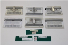 Six (6) Masters Tournament Dining Room Employee Badges w/Three (3) White w/Green Name Tags