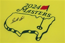 Scottie Scheffler Signed 2024 Masters Tournament Embroidered Flag BAS #BP46805