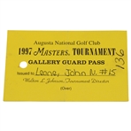 1997 Augusta National Golf Club Masters Tournament Gallery Guard Pass - Unique