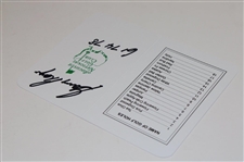 Gary Player Signed Augusta National Scorecard w/Years Won JSA ALOA