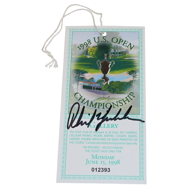 Phil Mickelson Signed 1998 U. S. Open at Olympic Club Monday Ticket JSA ALOA
